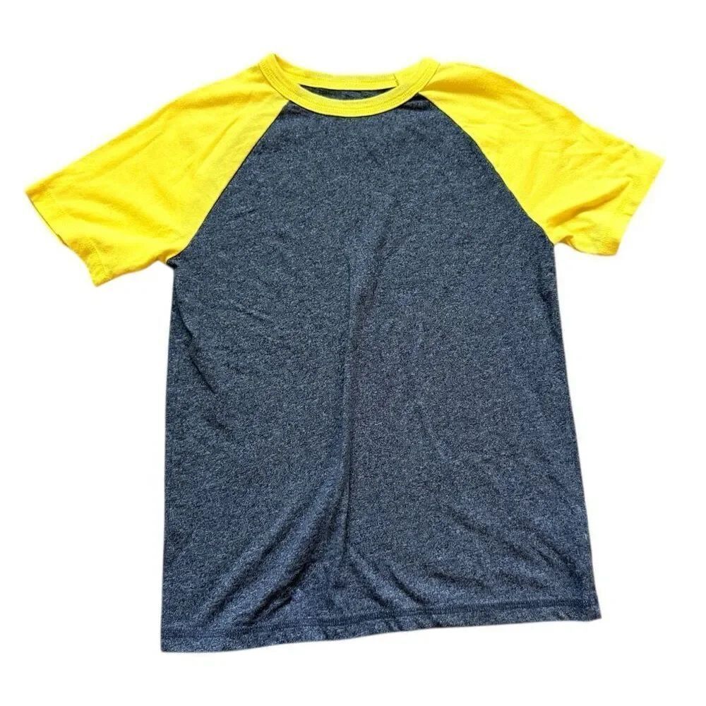 Youth Boys Cat & Jack Heathered Ranglan Tee Shirt - Sz M 8/10